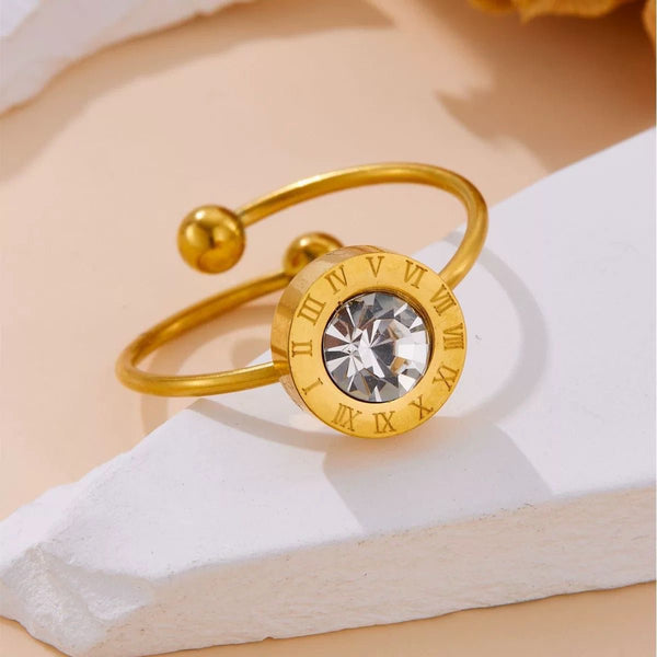 Roman Gem Ring Adjustable