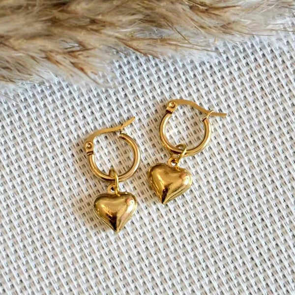 Heart Drop Earrings