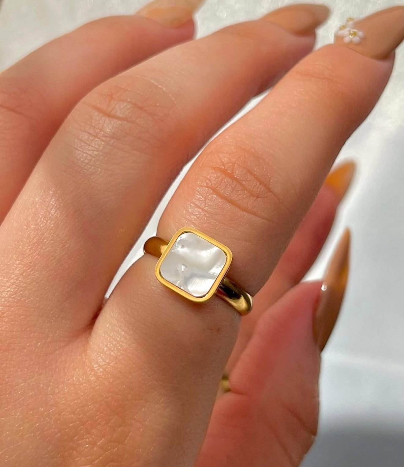 Ivory Square Ring