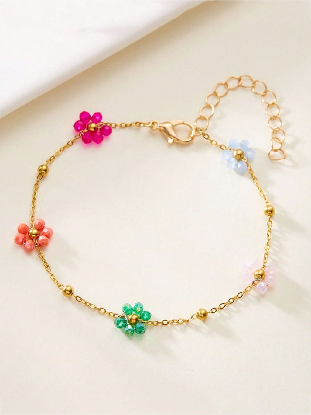 Flower Beaded Bracelet