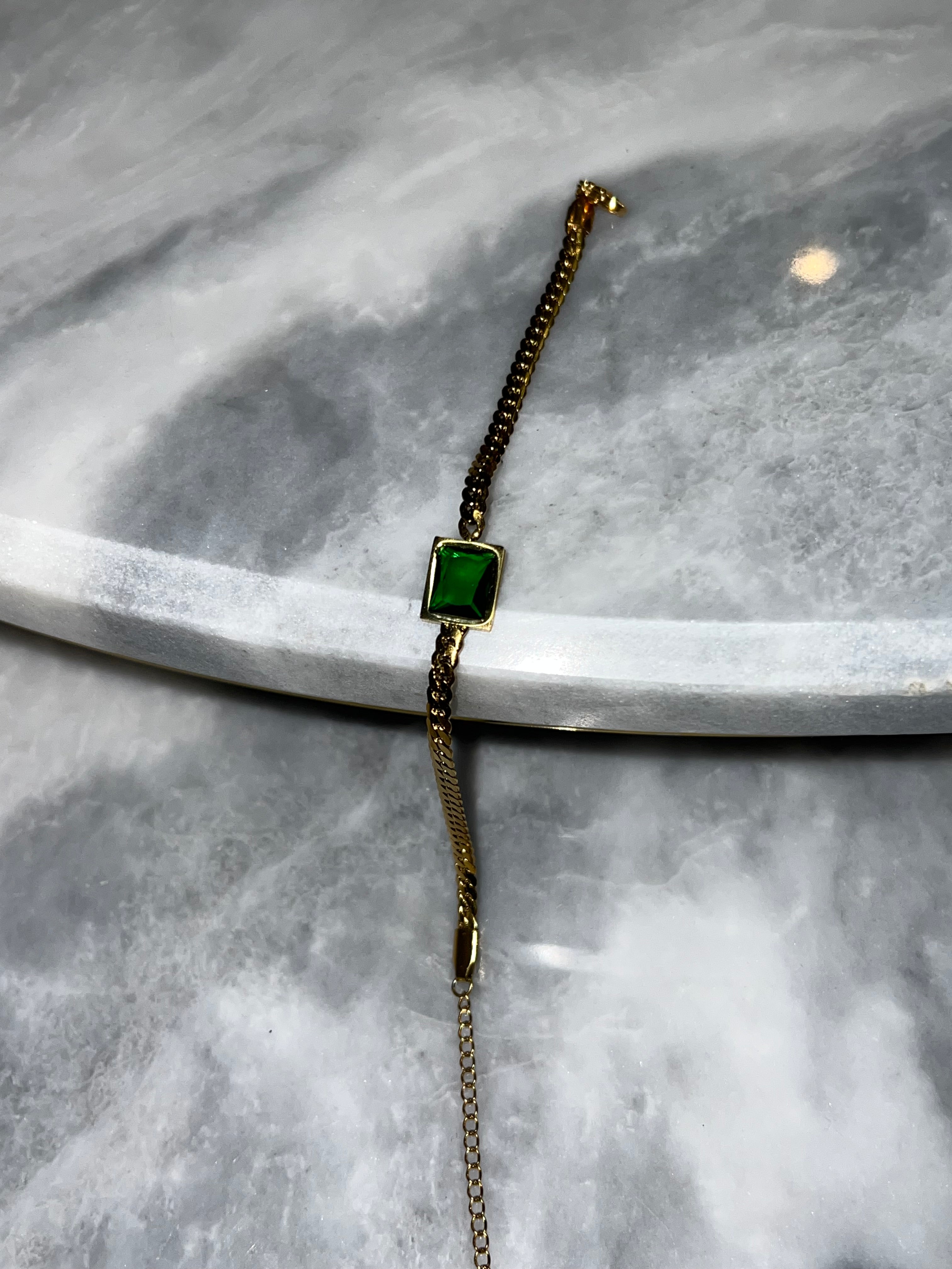 Green Emerald Bracelet