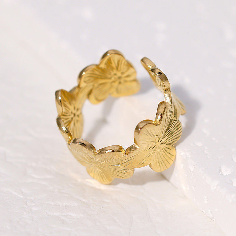 Floral Adjustable Ring
