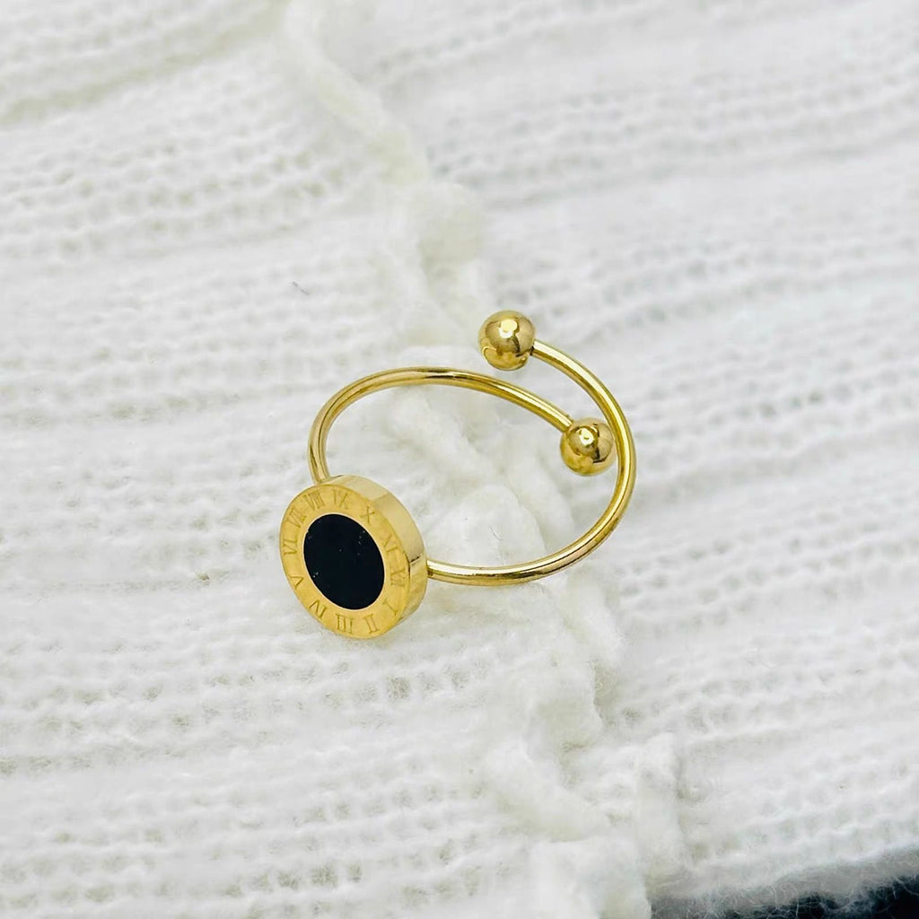 Roman Black Ring Adjustable