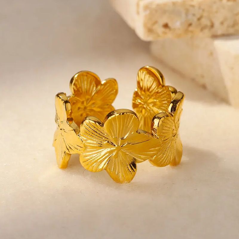 Floral Adjustable Ring