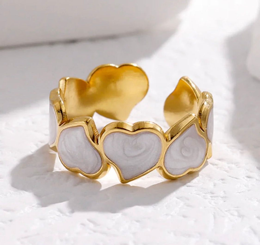 Heart Marble Ring
