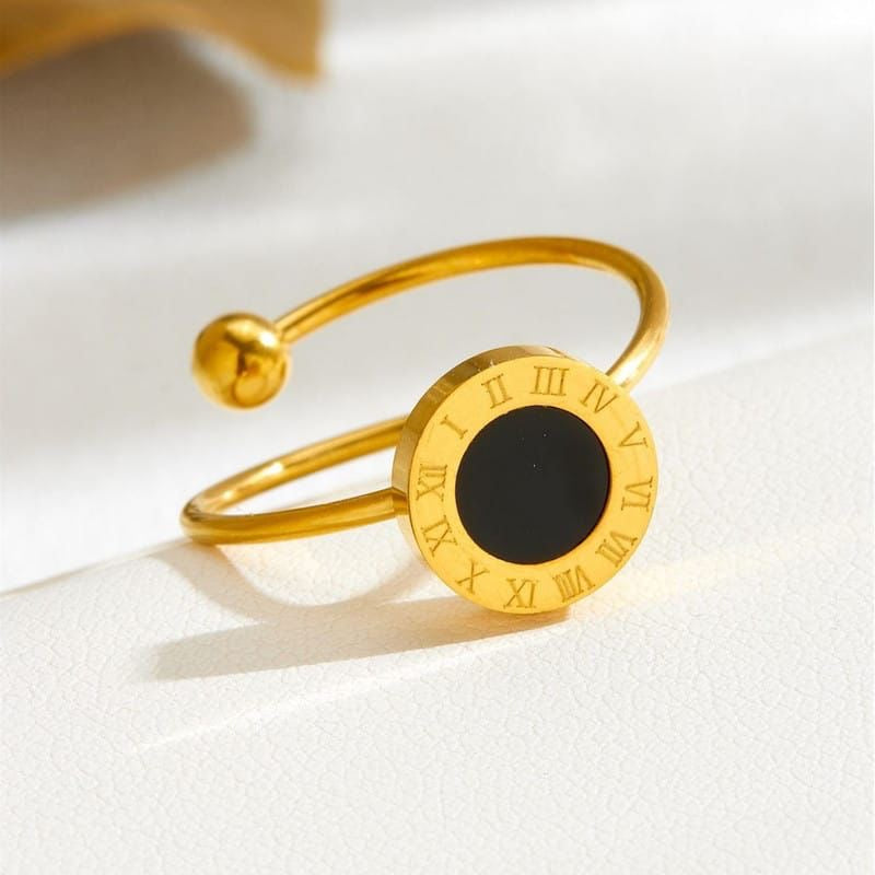 Roman Black Ring Adjustable