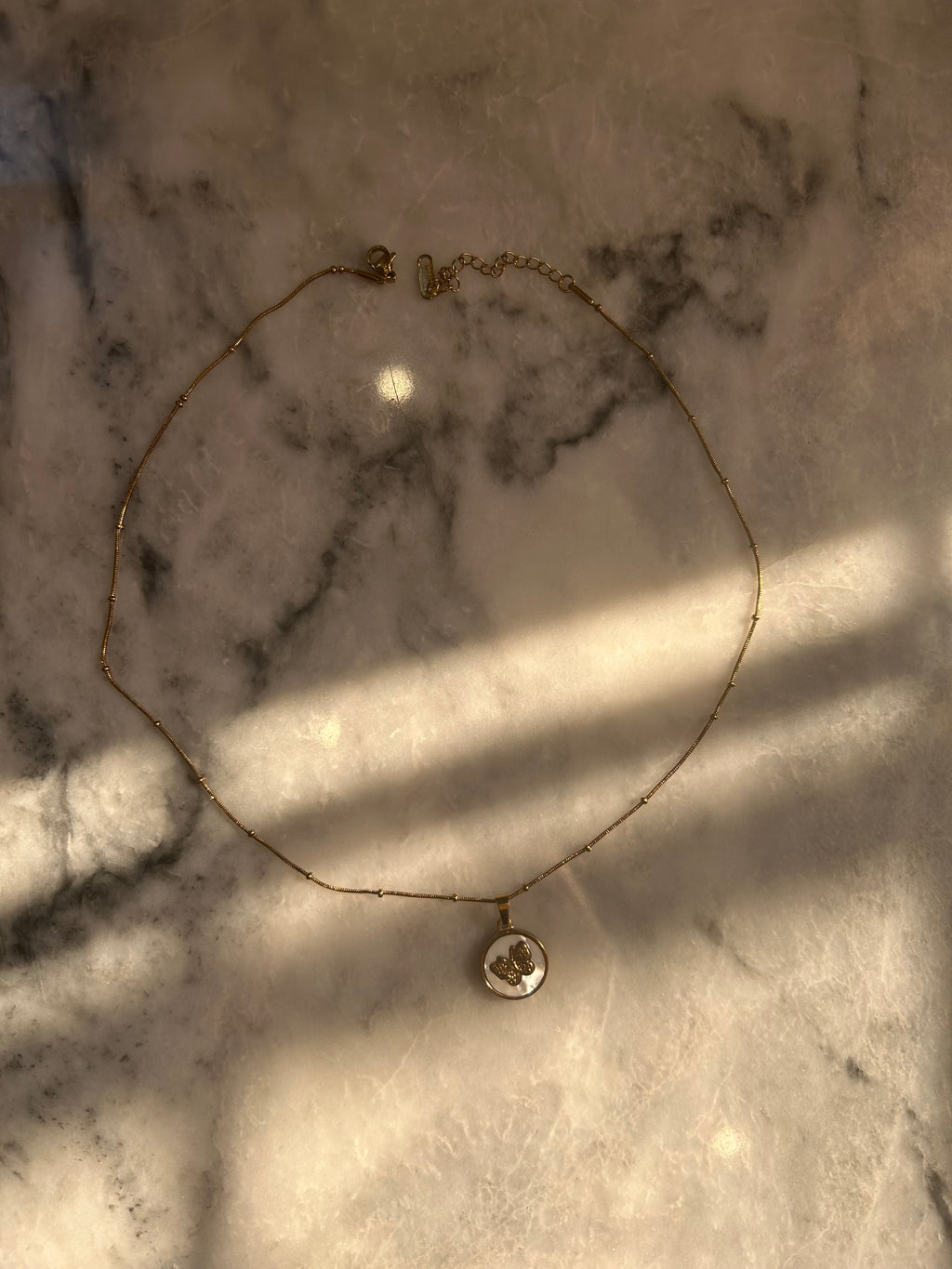 Butterfly Engraved Necklace